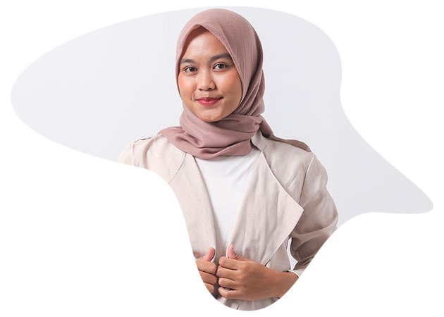 asiatische junge Frau mit Hijab